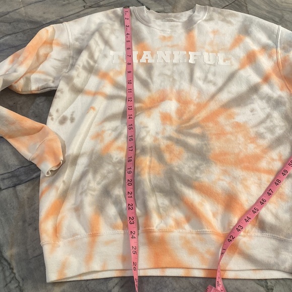 BFFS & BABES "Thankful" Orange Tie-Dye Sweatshirt | Used Once - Picture 4 of 5